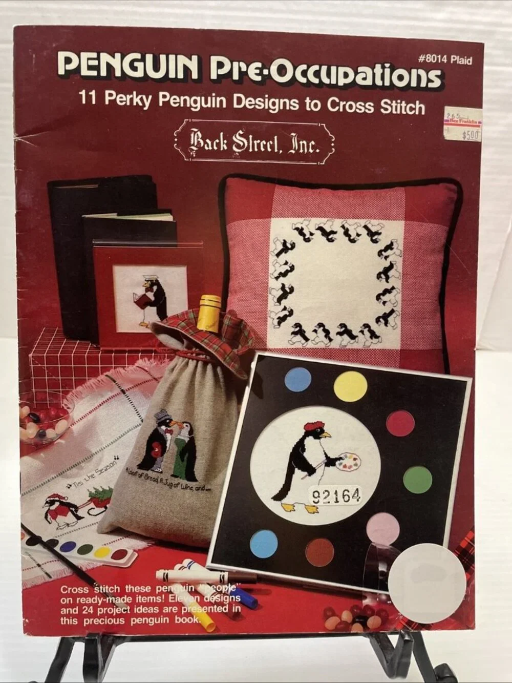 Penguin Pre-Occupations Plaid #8014 Cross Stitch Booklet 11 Designs 1985 - EUC
